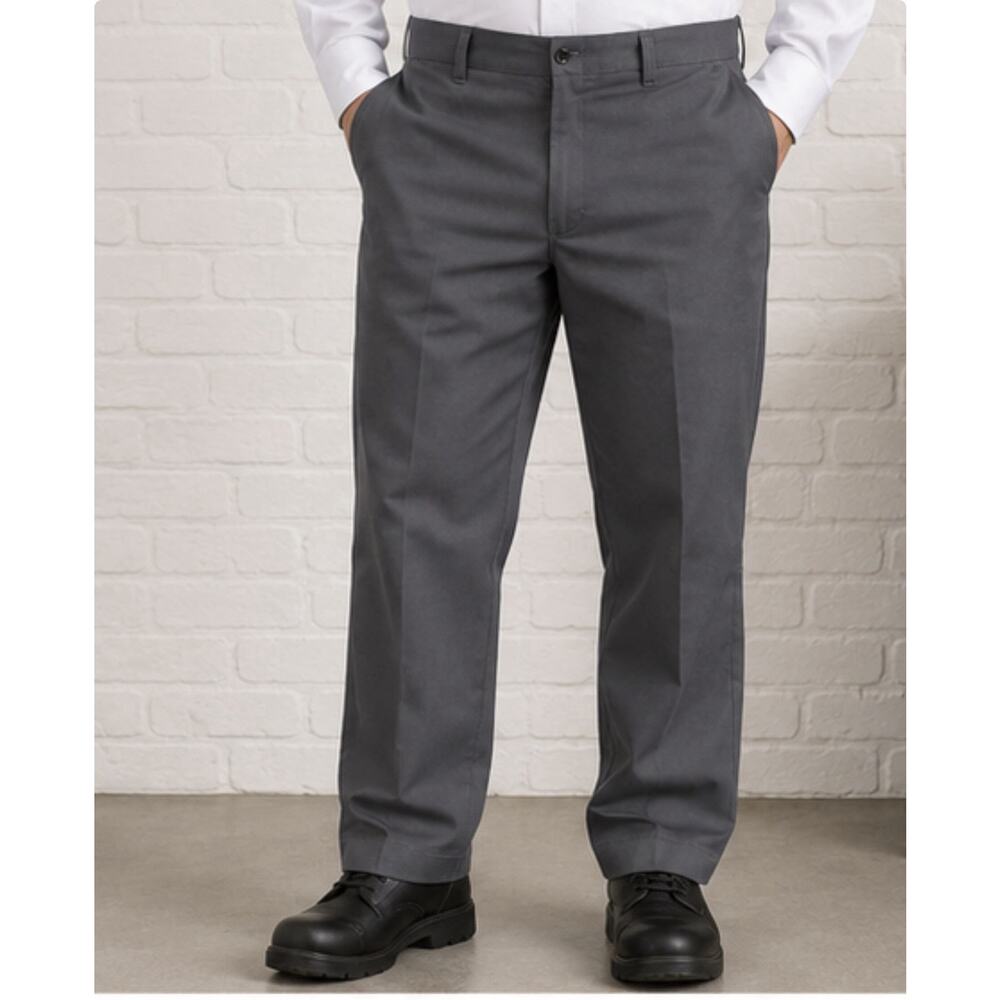 Red Kap Work Pants Mens 38x30 Navy Industrial Uniform Flat Front